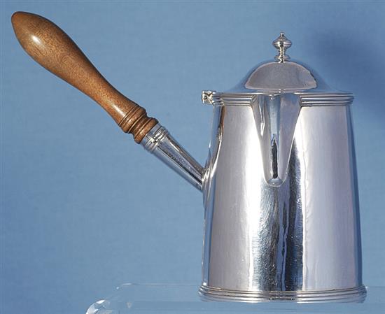 A George V Arts & Crafts silver hot milk jug, by Henry George Murphy, height 163mm, gross weight 15.4oz/481grms.